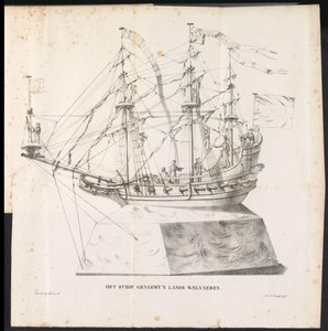 Schiff als Prunkwagen im Umzug für den Heiligen Rombout, 1825 (Het Schip genaemt 