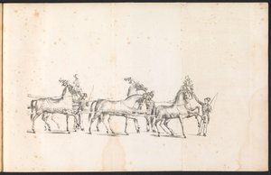 Spann des ersten Prunkwagens im Umzug für den Heiligen Rombout, 1825 von Frans Vervloet