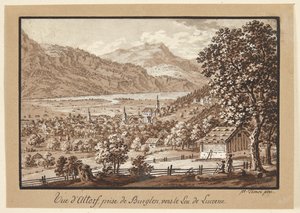 Schweizer Aussicht von Frans Xaver Triner