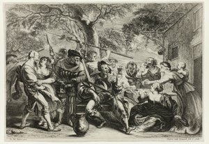 Soldaten und Bauern von Frans van den Wyngaerde