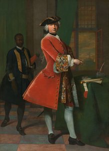 Porträt von Jan Pranger und einem versklavten Diener von Frans van der Mijn