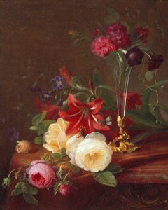 Arrangement mit Blumen und einer Vase von Frants Diderik Boe