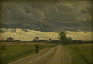 Landschaft bei grauem Wetter von Frants Henningsen