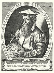 Gerardus Mercator, flämischer Kartograph, Geograph und Kosmograph (Gravur)