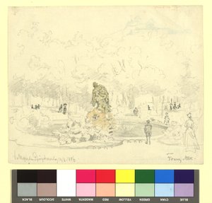 Volksgarten mit Tilgnerbrunnen (Faun und Nymphe) von Franz Alt