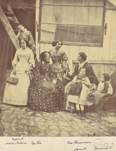 Gruppenporträt von vier Frauen und drei Kindern (1850er-60er Jahre) von Franz Antoine