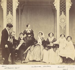 [Gruppenporträt der Familien Antoine und Höusermann], 1850er-60er Jahre
