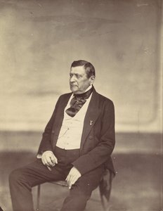 [Sitzender Mann in weißer Weste und dunklem Mantel] von Franz Antoine