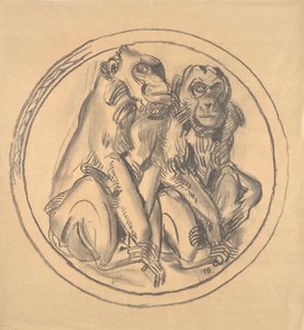 Entwurf zum Relief im Affenhaus des Schönbrunner Tiergartens von Franz Barwig d. Ä.