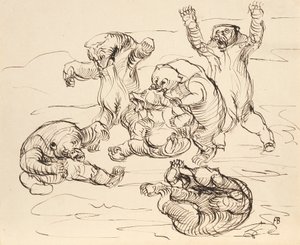 Raufende Bären von Franz Barwig d. Ä.