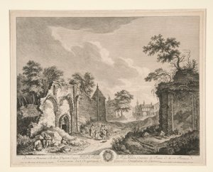 Ruinen der Abtei von St. Maur von Franz Edmund Weirotter