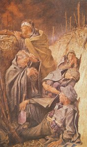 Deutsche Soldaten in Schützengräben von Franz Eichhorst