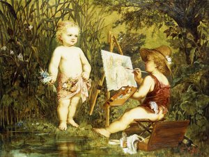Tummelnde Putti von Franz Eybl