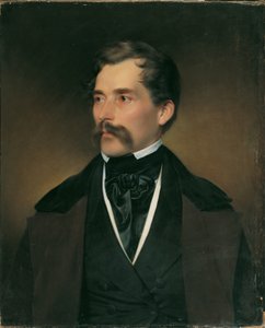 Porträt eines grauhaarigen Herrn mit Schnurrbart von Franz Eybl