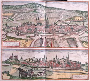 Halberstadt und Quedlinburg, Deutschland (Gravur)