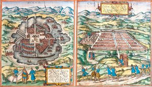 Karte von Mexiko und Cuzco (Peru)