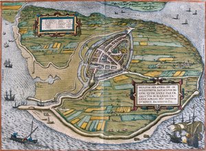 Plan von Brielle, Niederlande von Franz Hogenberg