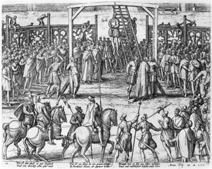 Szenen des Hängens in Flandern, 1570