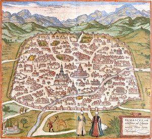 Ansicht von Damaskus, Syrien von Franz Hogenberg
