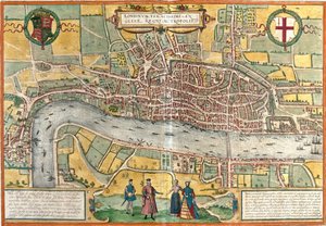 Ansicht von London, England von Franz Hogenberg