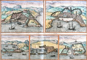 Ansicht von Tanger und Safi in Marokko, Ceuta in Spanien, Arzila und Sale in Marokko