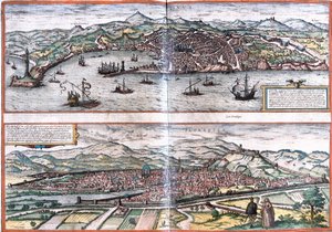 Ansichten von Genua und Florenz, Italien von Franz Hogenberg