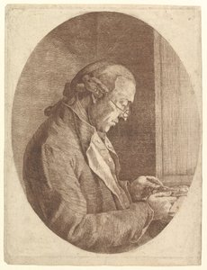 Porträt eines Künstlers, der ein Miniaturporträt skizziert von Franz Jakob Josef Ignatz von Predl