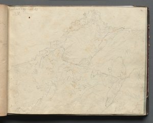 Album mit Ansichten von Rom und Umgebung, Landschaftsstudien, Seite 04a: "Cervera"