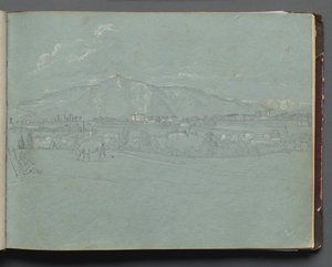 Album mit Ansichten von Rom und Umgebung, Landschaftsstudien, Seite 10a: Römische Landschaft