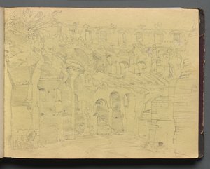 Album mit Ansichten von Rom und Umgebung, Landschaftsstudien, Seite 12a: Römische Ruinen