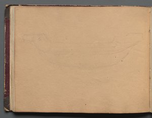 Album mit Ansichten von Rom und Umgebung, Landschaftsstudien, Seite 19b: Skizze eines Bootes