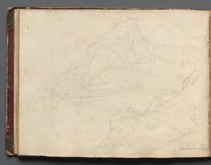 Album mit Ansichten von Rom und Umgebung, Landschaftsstudien, Seite 20b: Cervera