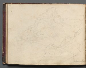 Album mit Ansichten von Rom und Umgebung, Landschaftsstudien, Seite 20b: Cervera