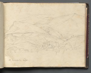 Album mit Ansichten von Rom und Umgebung, Landschaftsstudien, Seite 34a: St. Francesco