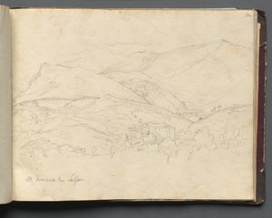 Album mit Ansichten von Rom und Umgebung, Landschaftsstudien, Seite 34a: St. Francesco