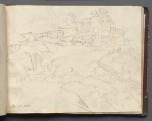 Album mit Ansichten von Rom und Umgebung, Landschaftsstudien, Seite 35a: Rocca di Papa