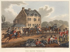 Hauptquartier Waterloo 1815, graviert von M. Dubourg, 1819 von Franz Joseph Manskirch