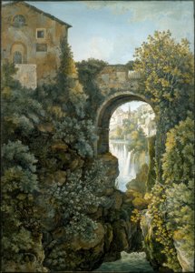 Tivoli, Wasserspiele, oder der Lauf des Aniene bei Tivoli von Franz Kaisermann