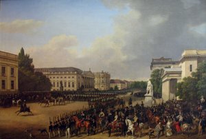 Parade auf dem Opernplatz in Berlin von Franz Krüger