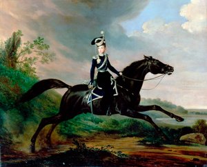 Reiterporträt von Großfürst Alexander Nikolajewitsch, 1818-1881, 1832