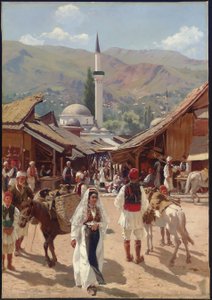 Ansicht von Bascarsija, Sarajevo von Franz Leo Ruben