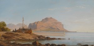 Die Bucht von Palermo mit Blick auf den Monte Pellegrino von Franz Ludwig Catel