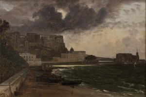 Vom Hafen in Neapel. Aufziehender Sturm von Franz Ludwig Catel