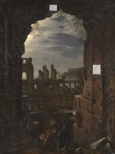 Ansicht des Kolosseums im Mondlicht