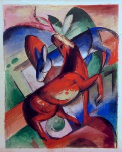 Pferd und Esel von Franz Marc