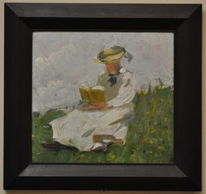 Lesende Frau im Grünen von Franz Marc