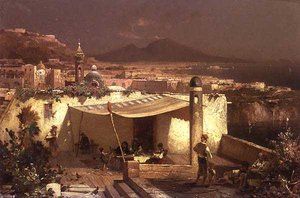 Eine Terrasse in Posilipo von Franz Richard Unterberger