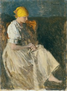 Sitzendes Mädchen von Franz Rumpler
