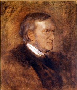 Porträt von Richard Wagner (1813-1883), deutscher Komponist. Gemälde von Franz von Lenbach (1836-1904). Wagner-Museum in Bayreuth von Franz Seraph von Lenbach
