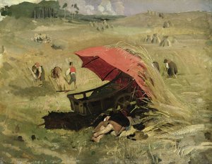 Der rote Sonnenschirm, ca. 1860